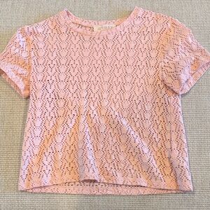 Francesca's Collections Blush Eyelet Top